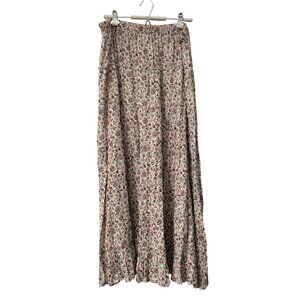 Denim Supply Ralph Lauren Multicolor Floral Boho Gauzy Tiered Maxi Skirt XLarge